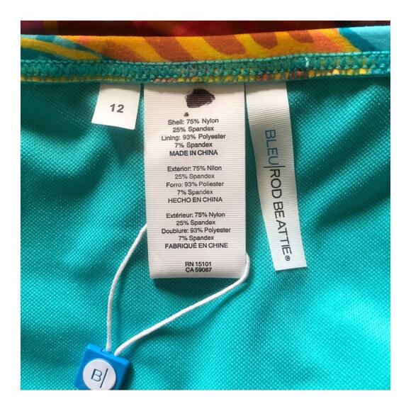 Bleu Rod Beattie NWT The Heat Is On Brief Tie Side Hipster Bikini Bottom Size 12 - Picture 7 of 13